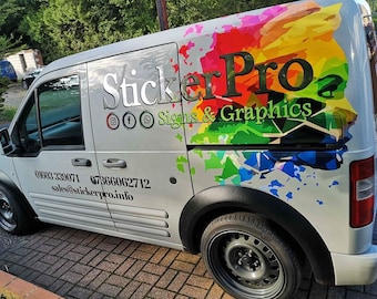 Custom Logo Vehicle Sign Writing, Cut Vinyl Decals and prints for Vans, Cars and Coaches