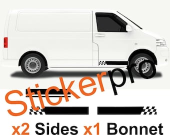 VW Volkswagen Transporter T4 T5 Camper Van Stripes Stickers Graphic Decals Vinyl