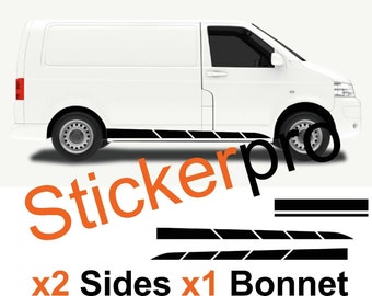 Side Stripe Stickers For VW Transporter T5 T6 T4 Sticker Decal Campervan Vinyl
