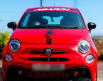 Fiat Abarth 500 Bonnet Decal – x1 Adhesive Vinyl Graphic for Bonnet Hood