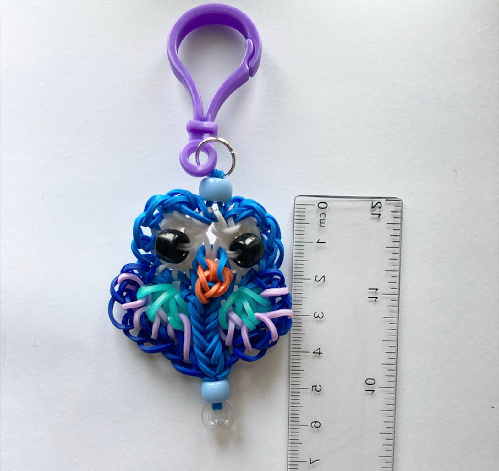 Owl Keychains Rainbow Loom Charms. Etsy