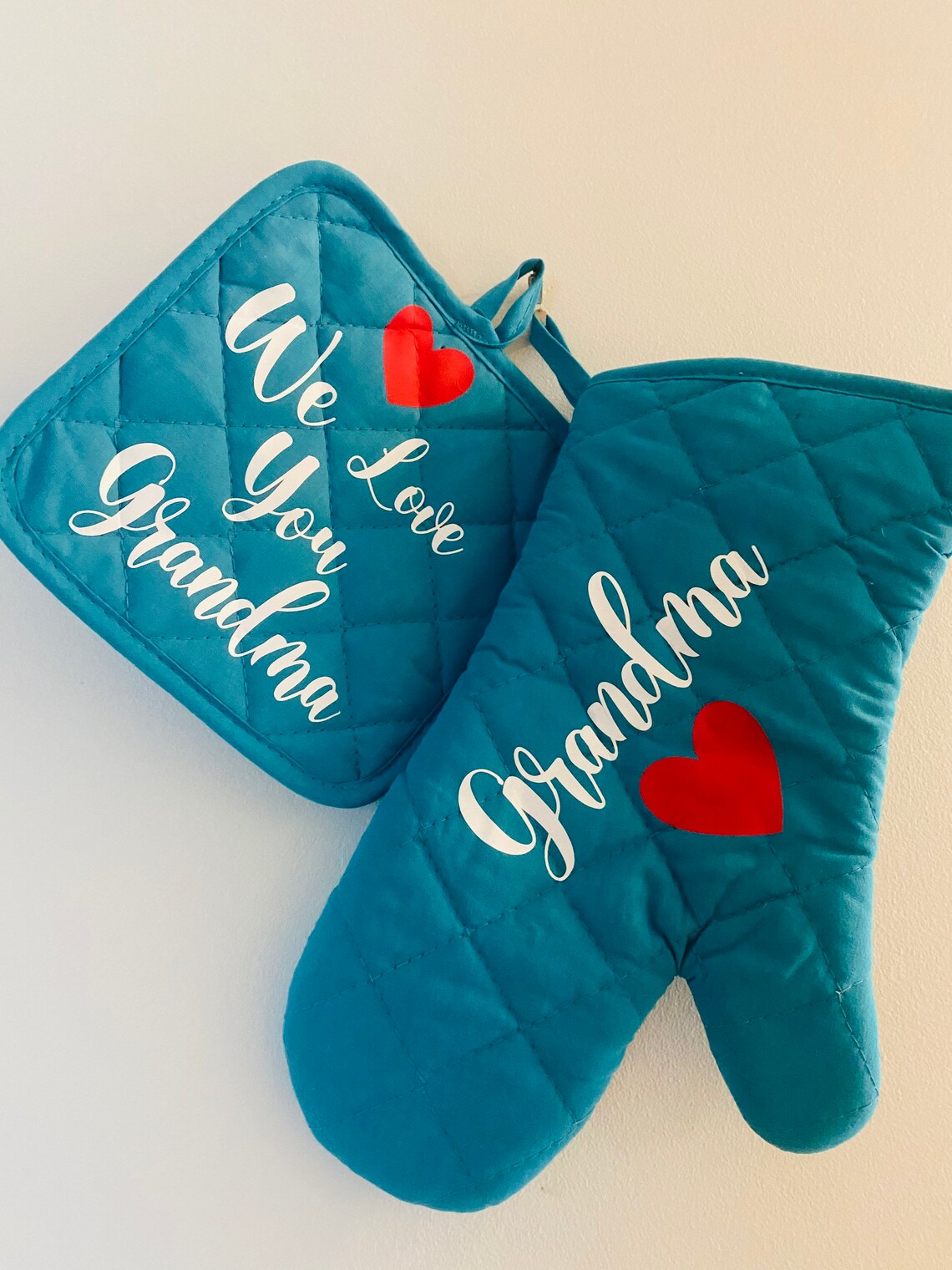 Custom pot holder and oven mitt/ gift for grandma / gift for Etsy