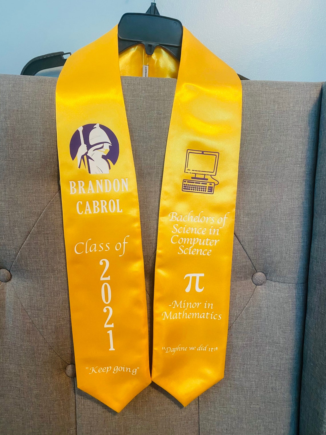 Graduation stole/ custom graduation stole Etsy