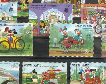 Disney RARE 1992 Grenadines of St. Vincent Set of 4 & Souvenir