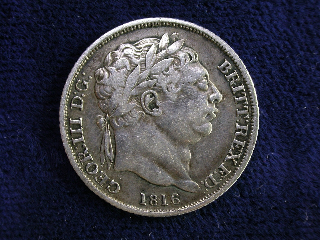 1816年 ジョージ3世 銀貨6ペンス - Etsy 日本