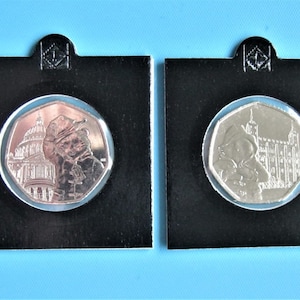 2 x Uncirculated 2019 Paddington Bear 50p Coins
