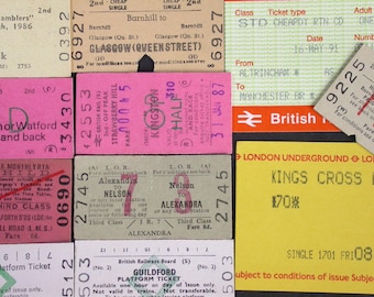 ヴィンテージ英国鉄道チケット半券 - 20 枚セット - Etsy 日本
