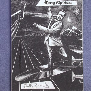 BILLY DANIELS – gesigneerde kerstkaart, december 1953