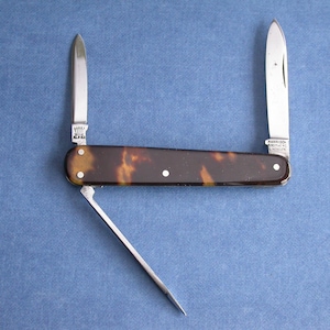Antique Pipe Smoker’s Pocket Tool with Tortoishell Handle in Excellent Condition