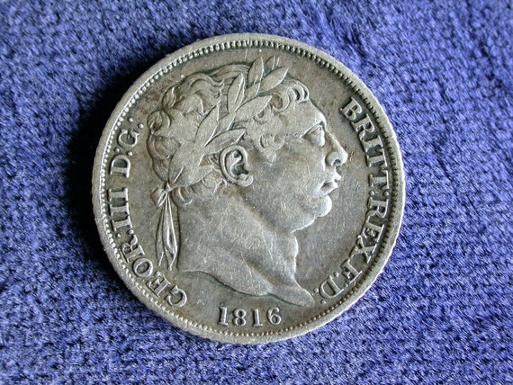1816年 ジョージ3世 銀貨6ペンス - Etsy 日本