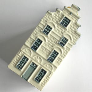 Vintage (1969) KLM Bols Delft Porcelain Miniature House, Number 34