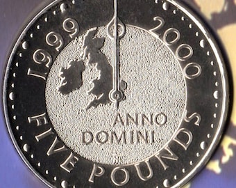 イギリスボンド硬貨　2000年ミレニアム硬貨セット 2000年英国ミレニアム5ポンド硬貨：ロイヤルミントプルーフ - Etsy 日本