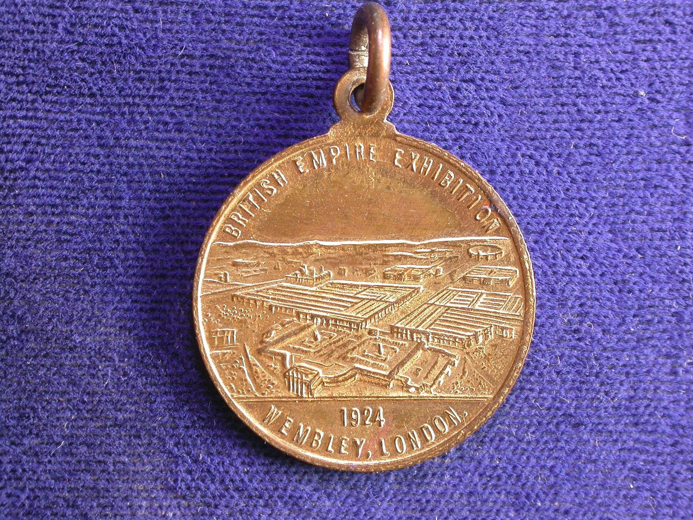 British Empire Exhibition 1924 Brass Souvenir Medal With St
