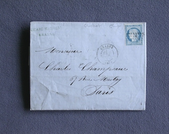 FRANCE – 1874 Entire with 1870 25c Ceres Stamp