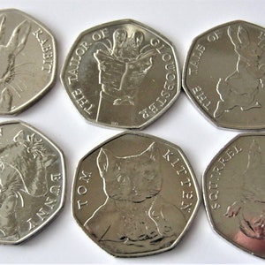 Sets von 50p Münzen - Im Umlauf