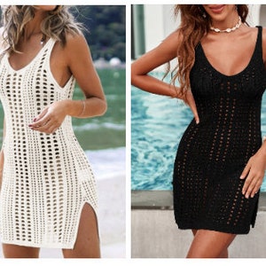 Crochet Swimsuit Cover up Easy Pattern Customizable Sexy Hollow
