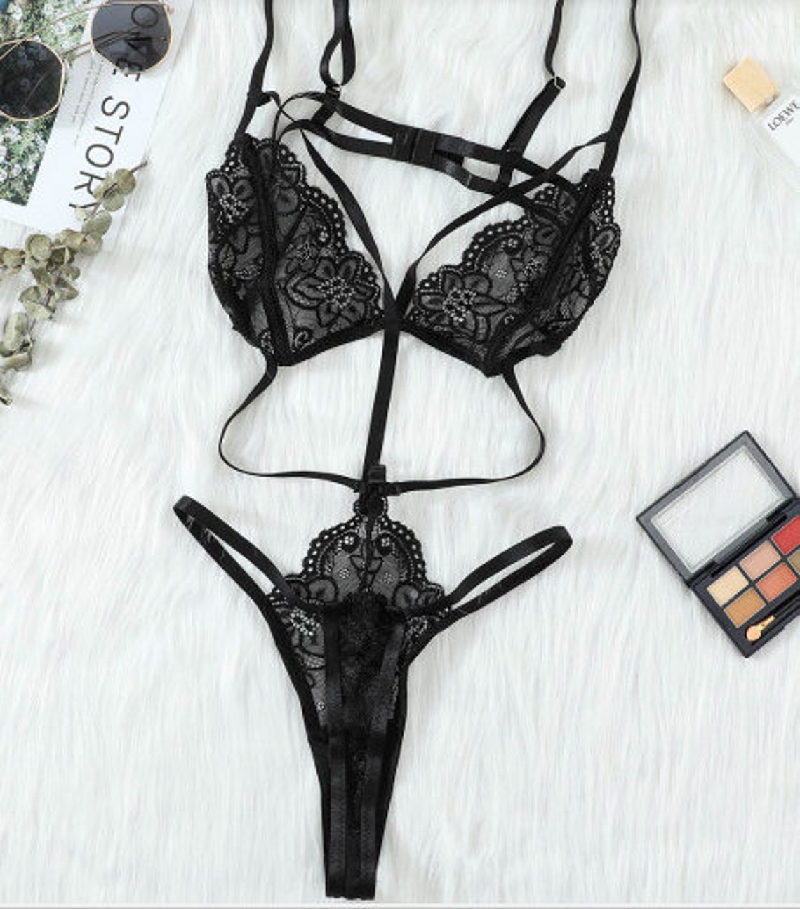 Black Lace Teddy. Women sexy lingerie Sexy Lingerie Lingerie | Etsy