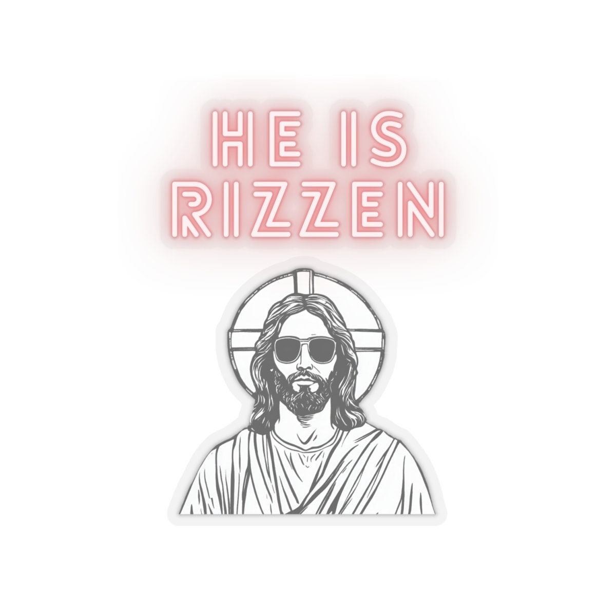 He Is Rizzen Sticker He is Rizzen Christian Funny Kiss-cut Stickers - Etsy