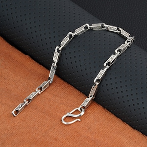 Schweres Silberarmband, Vatertagsgeschenk, Männer Sterlingsilber Schwere Kette, Herrenarmband, Herrensilberkette, Weihnachtsgeschenk, Geschenke für ihn