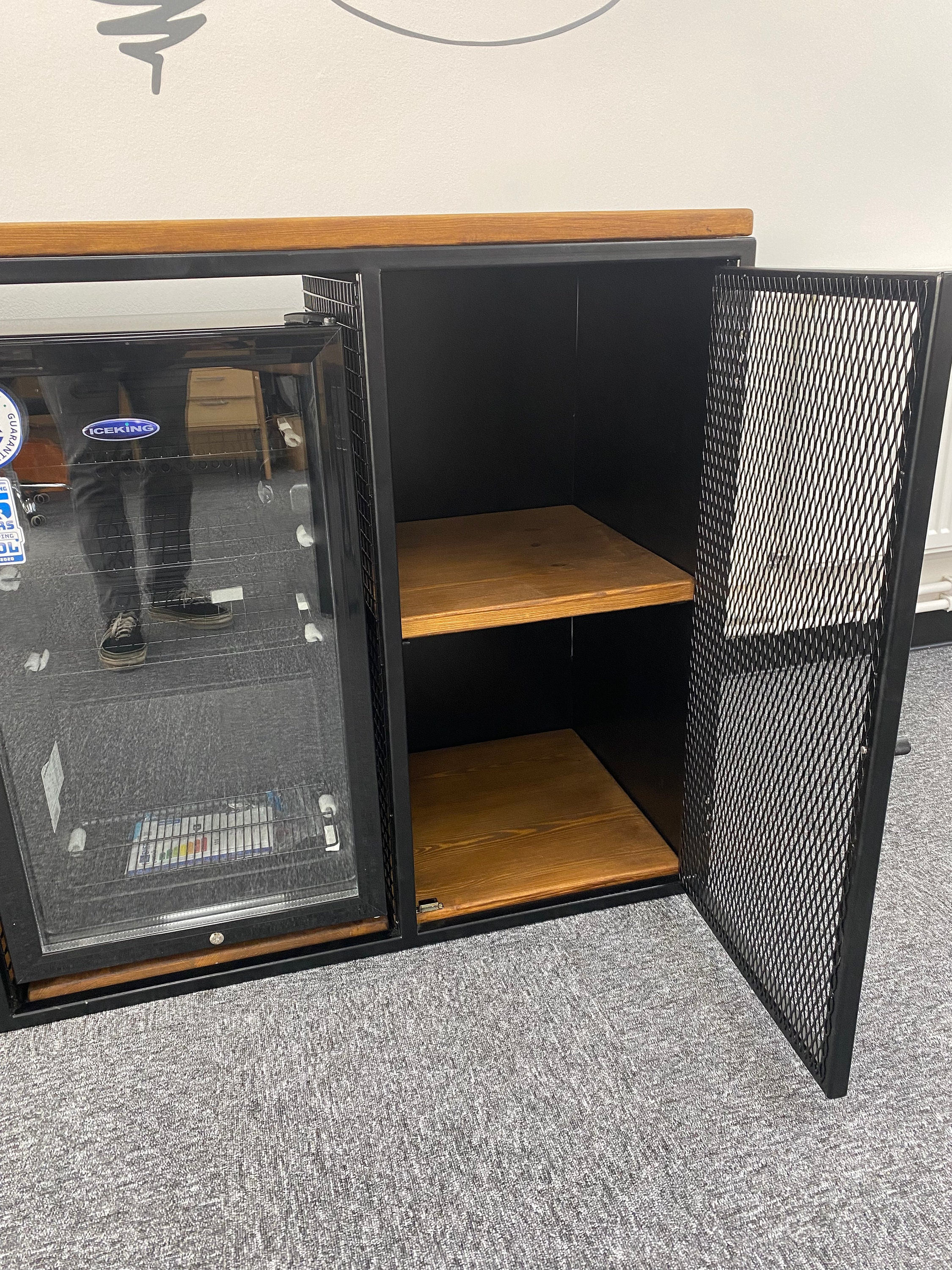 Industrial Sideboard Industrial Sideboard With Fridge Bar Etsy UK