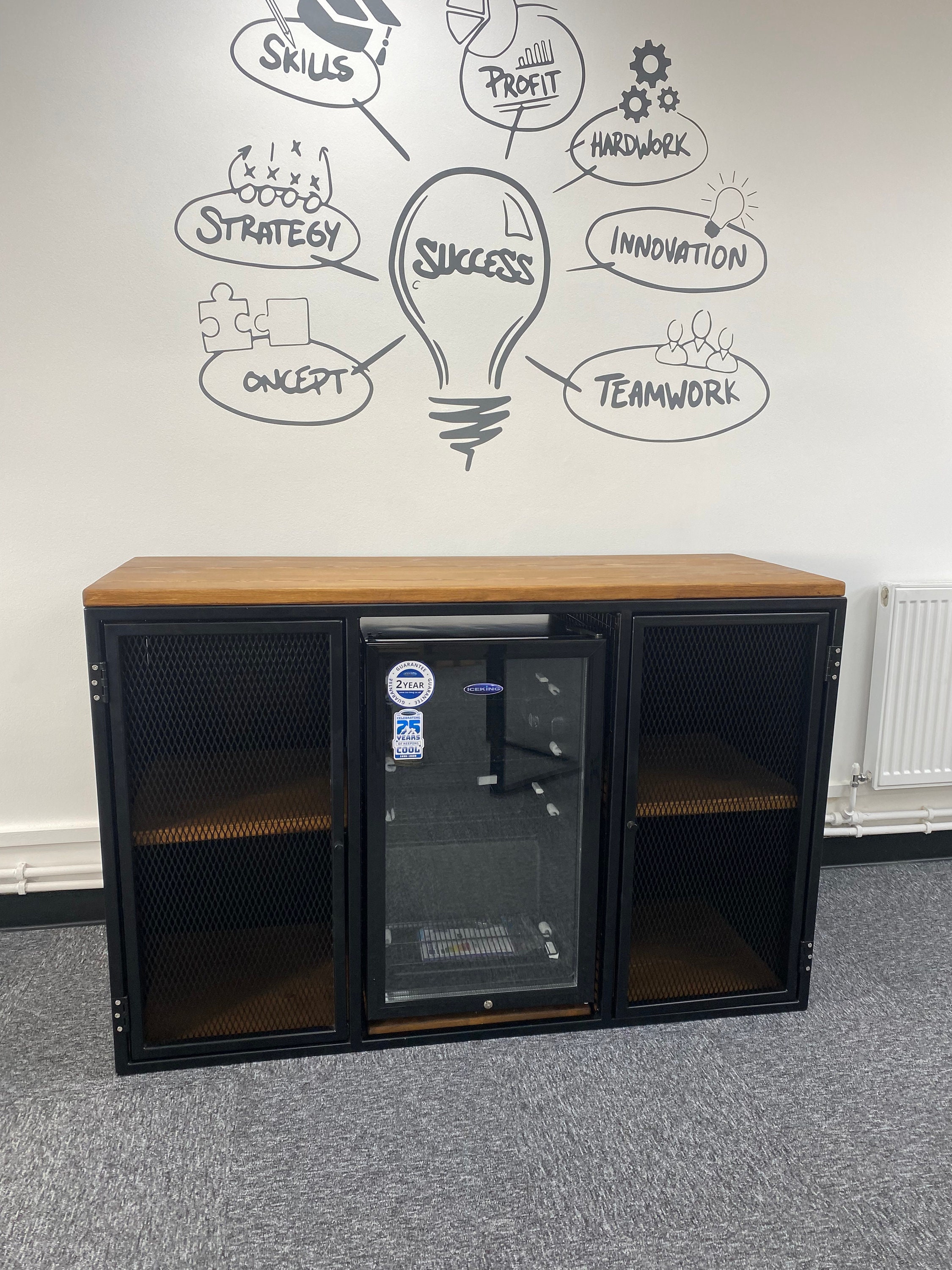 Industrial Sideboard Industrial Sideboard With Fridge Bar Etsy UK