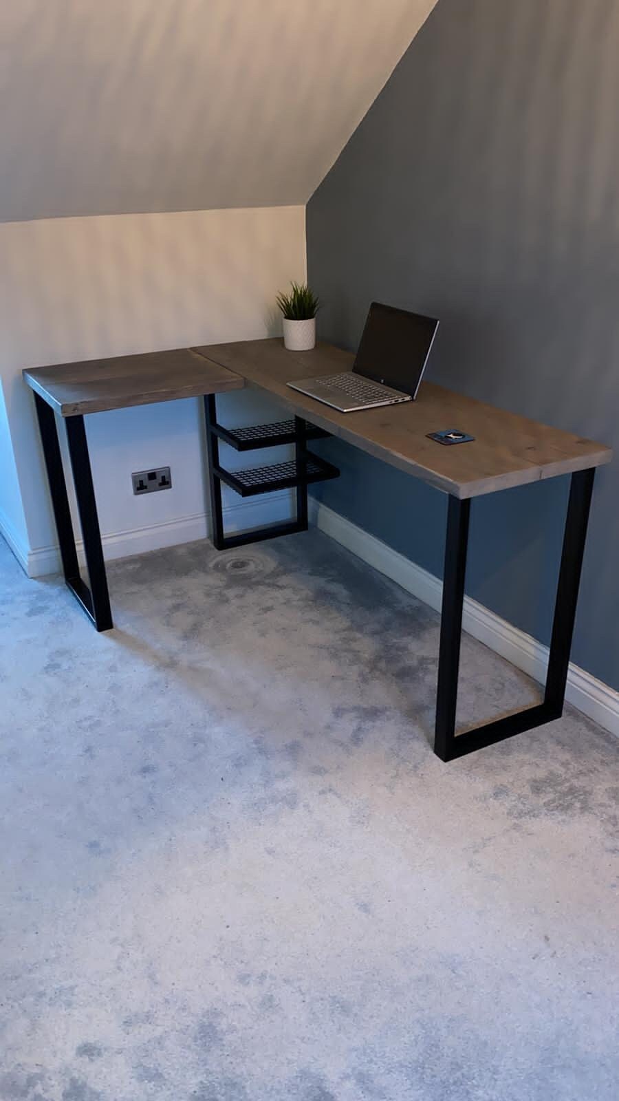 Corner Desk Rustic Corner Desk Wood industrial Style Etsy UK