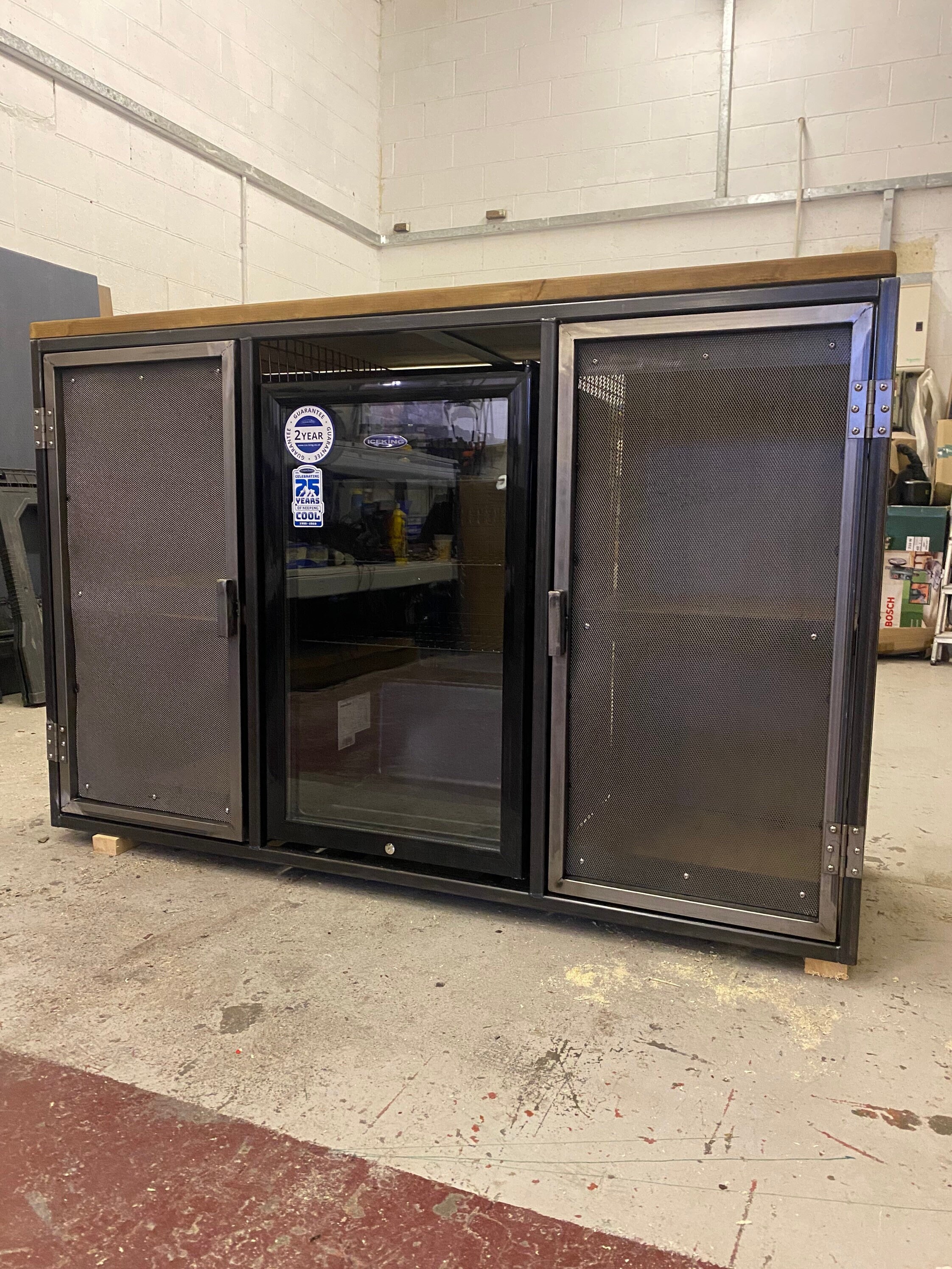 Industrial Sideboard Industrial Sideboard With Fridge Bar Etsy UK
