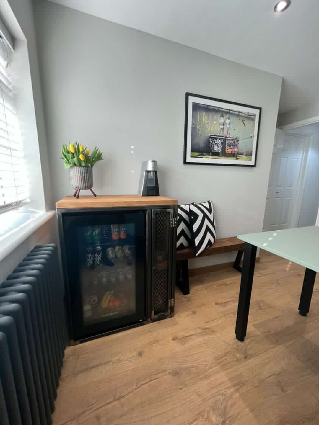 Industrial Sideboard Industrial Sideboard With Fridge Bar Etsy