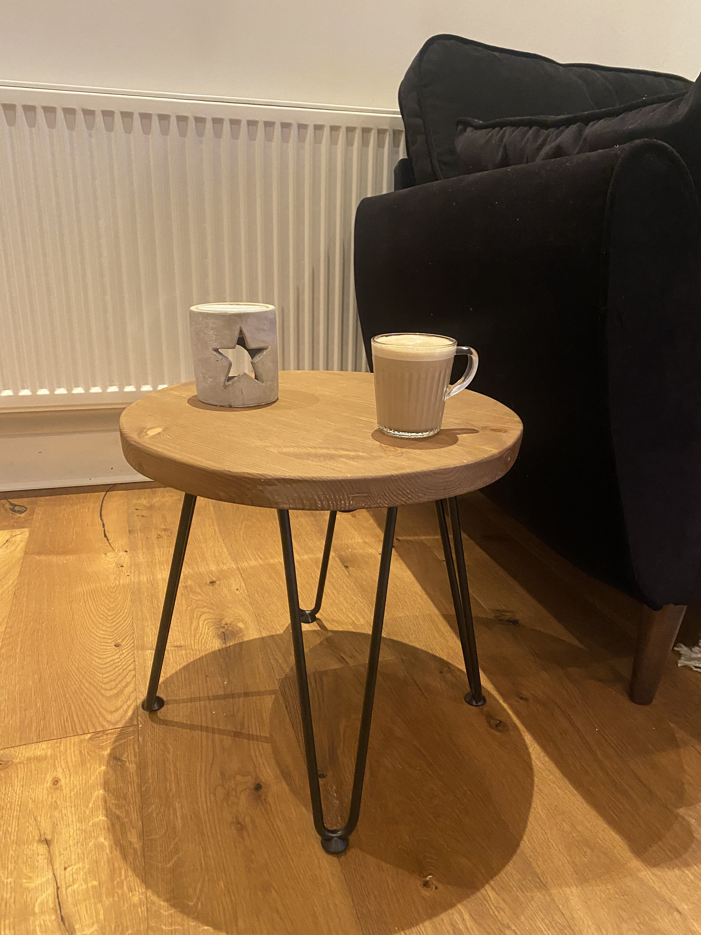 Round Coffee Table With Wheels Etsy UK