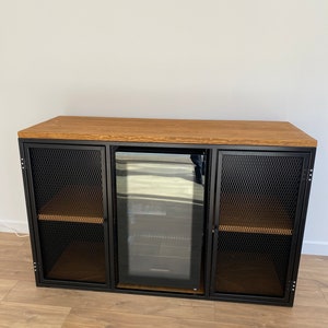 Industrial sideboard - Industrial sideboard with fridge - Bar - Home bar with fridge  - Home bar - Man cave bar - Bar Fridge -Drinks Caninet