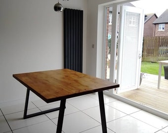 Mesa y bancos - Mesa de comedor - Mesa de comedor con banco - Mesa rústica