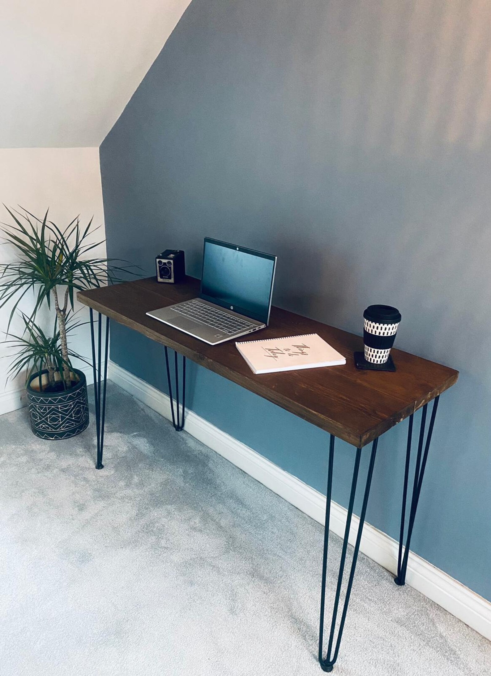 Rustic Hairpin Leg Desk Hairpin Leg Desk Reclaimed Wood Etsy