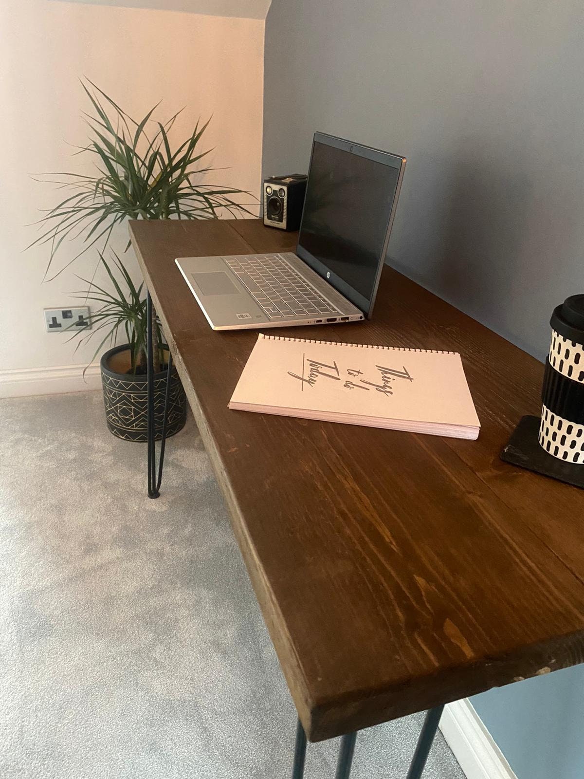 Rustic Hairpin Leg Desk Hairpin Leg Desk Reclaimed Wood Etsy