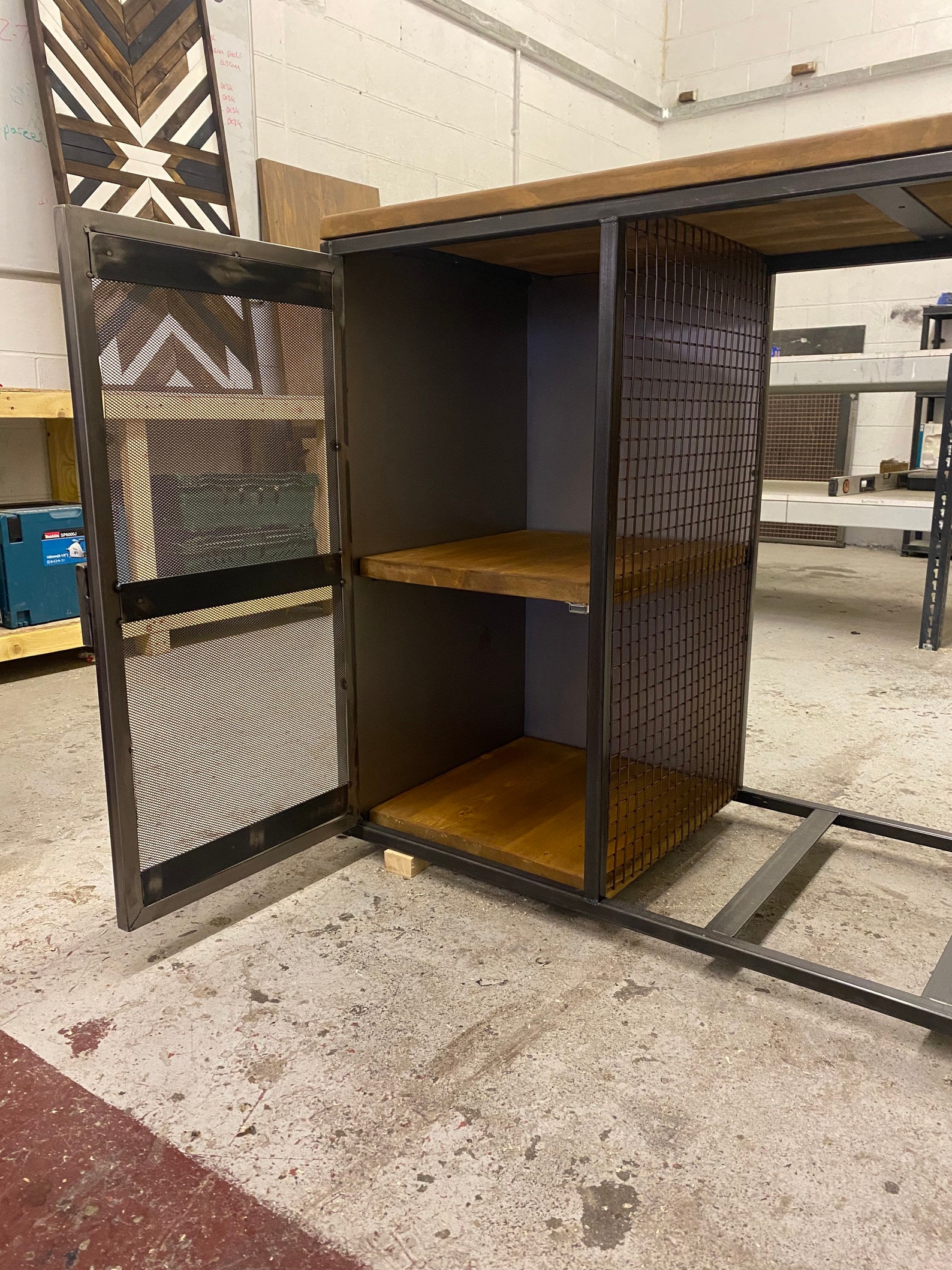 Industrial Sideboard Industrial Sideboard With Fridge Bar Etsy UK