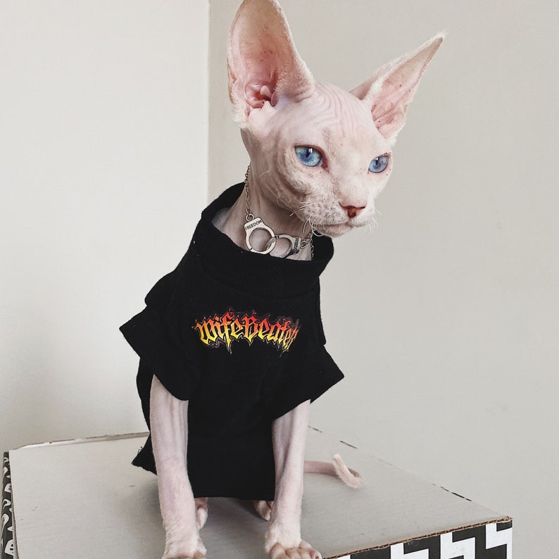 Cotton Hairless Cat Clothes Sphynx Cat Clothing Tshirt for Etsy