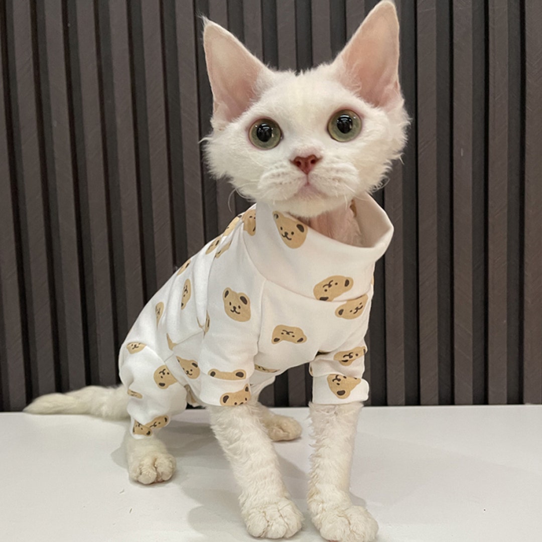 Pure Cotton Cat Clothes Sphynx Cat Tshirt Hairless Cat Base Shirt