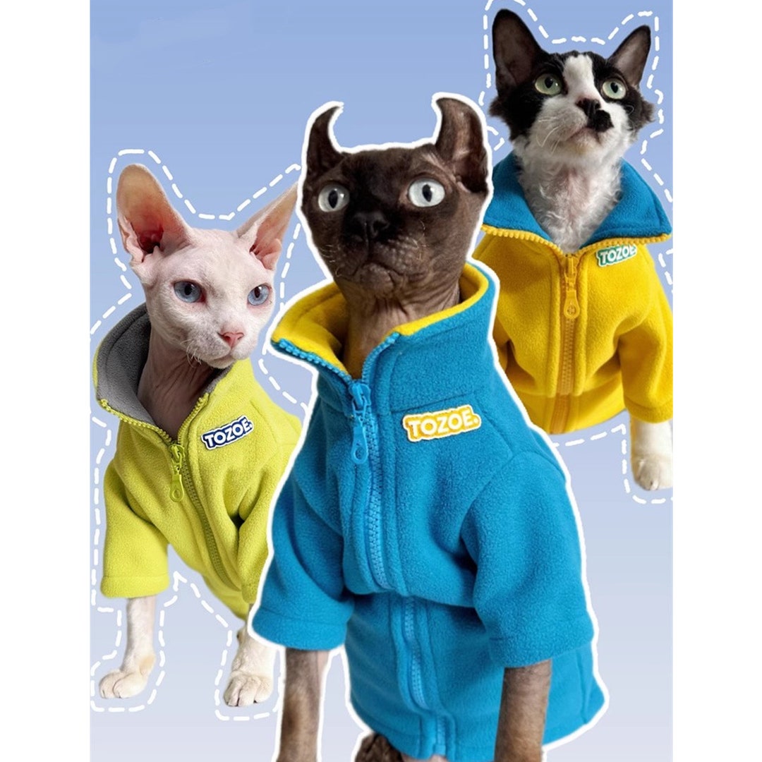 Swag Double Velvet Cat Coat for Winter Sphynx Cat Clothes Etsy