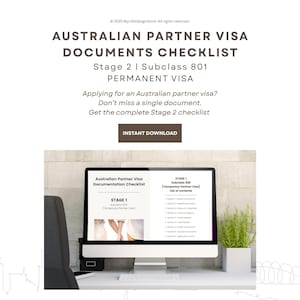 Checklista för australiskt partnervisum: Ansökningsguide för underklass 801 Permanent (steg 2) (digital nedladdning)