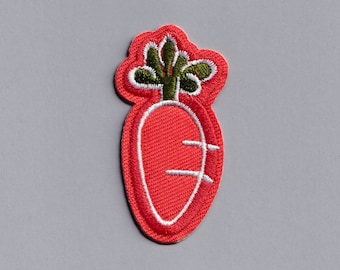 Petite Iron-on Carrot Patch Applique Fruit Food Embroidered