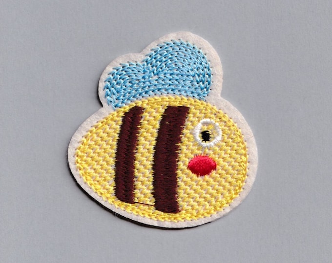 Cute Kids Bee Patch Iron-on Embroidered Bumblebee Patch Applique