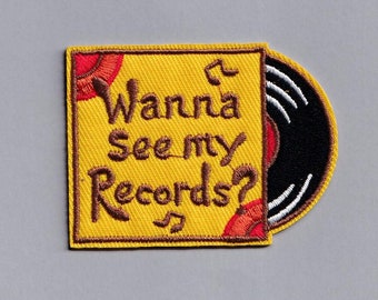 Vinyl Record Patch Iron-on Embroidered Vinyl Record LP Music Patches