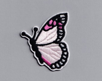 Petite Embroidered Pink Butterfly Patch Iron-on Patch Applique