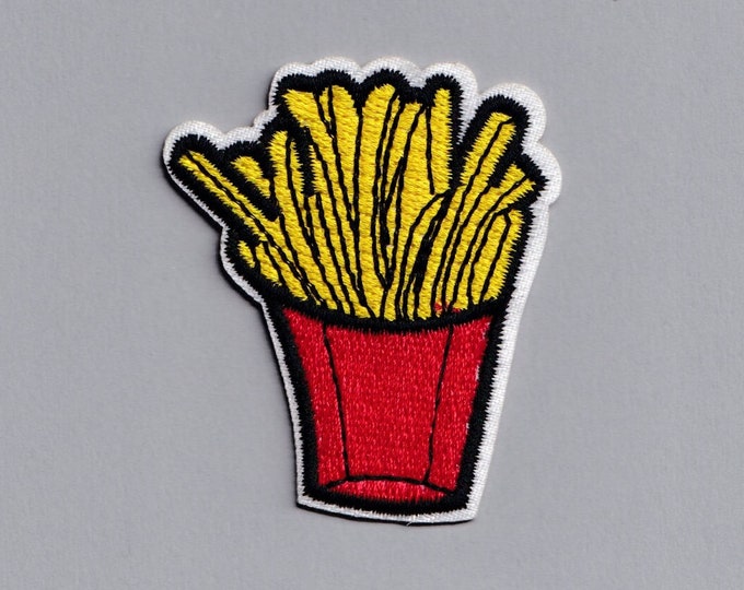 Embroidered Iron-One French Fries Patch Fast Food Applique Patch