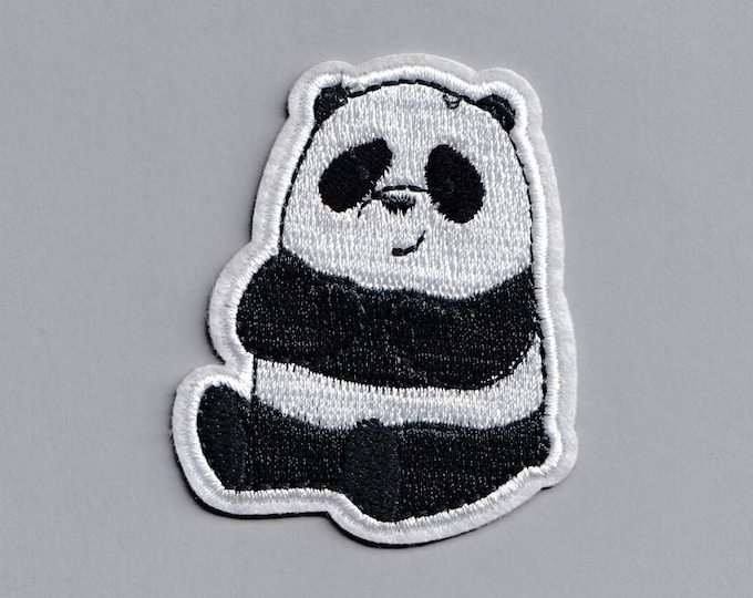 Cute Giant Panda Patch Iron-on Embroidered Kids Animal Patch Applique