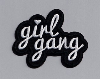 Iron On Girl Gang Embroidered Patch Feminism Feminist Girls Applique Badge for Clothing