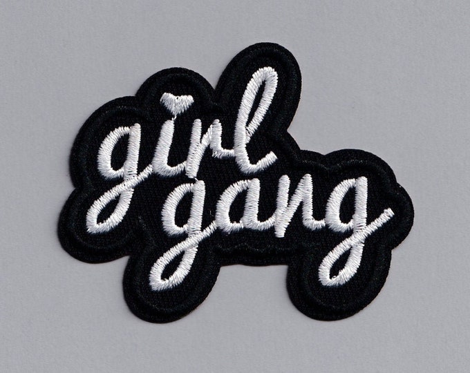 Iron On Girl Gang Embroidered Patch Feminism Feminist Girls Applique Badge for Clothing