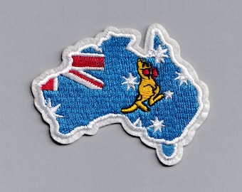 Australia Map Iron-on Patch Embroidered  Travel Backpacking Luggage Patch