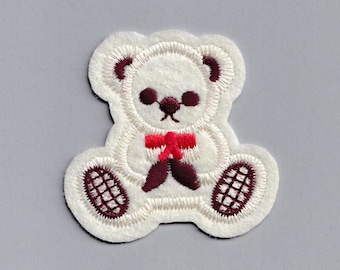 Lindo parche de osito de peluche para niños, parche de osito bordado para planchar