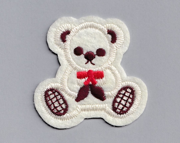 Cute Teddy Bear Patch Applique Kids Embroidered Iron on Bear Patch