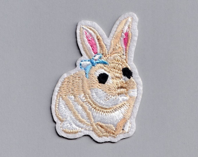 Cute Iron-on Bunny Rabbit Patch Applique Embroidered
